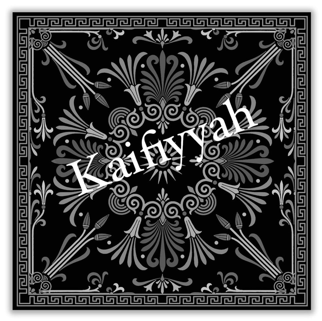 Scarf Printed 48" Classic Black