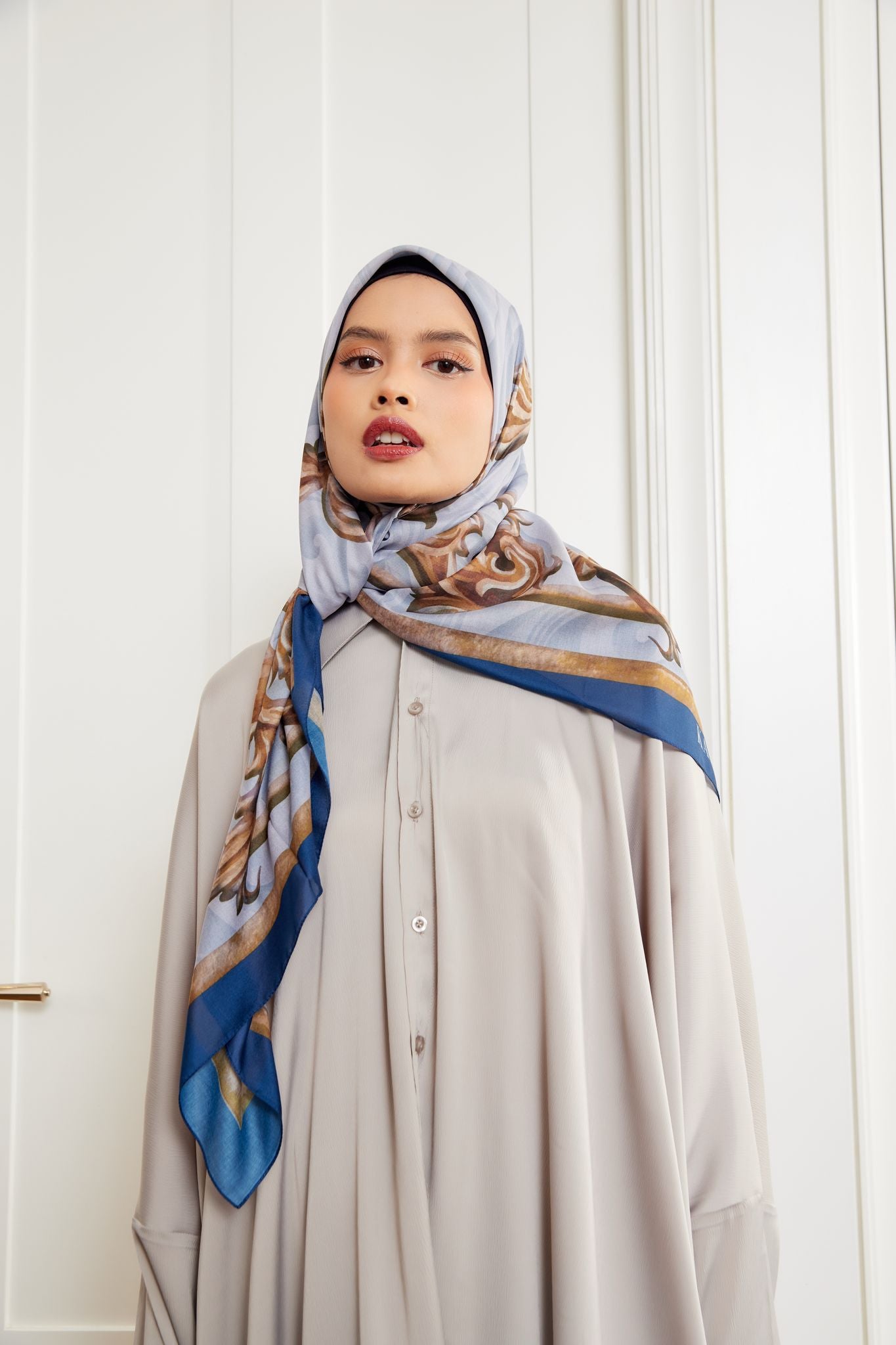 Scarf Printed 48" Classic Gold