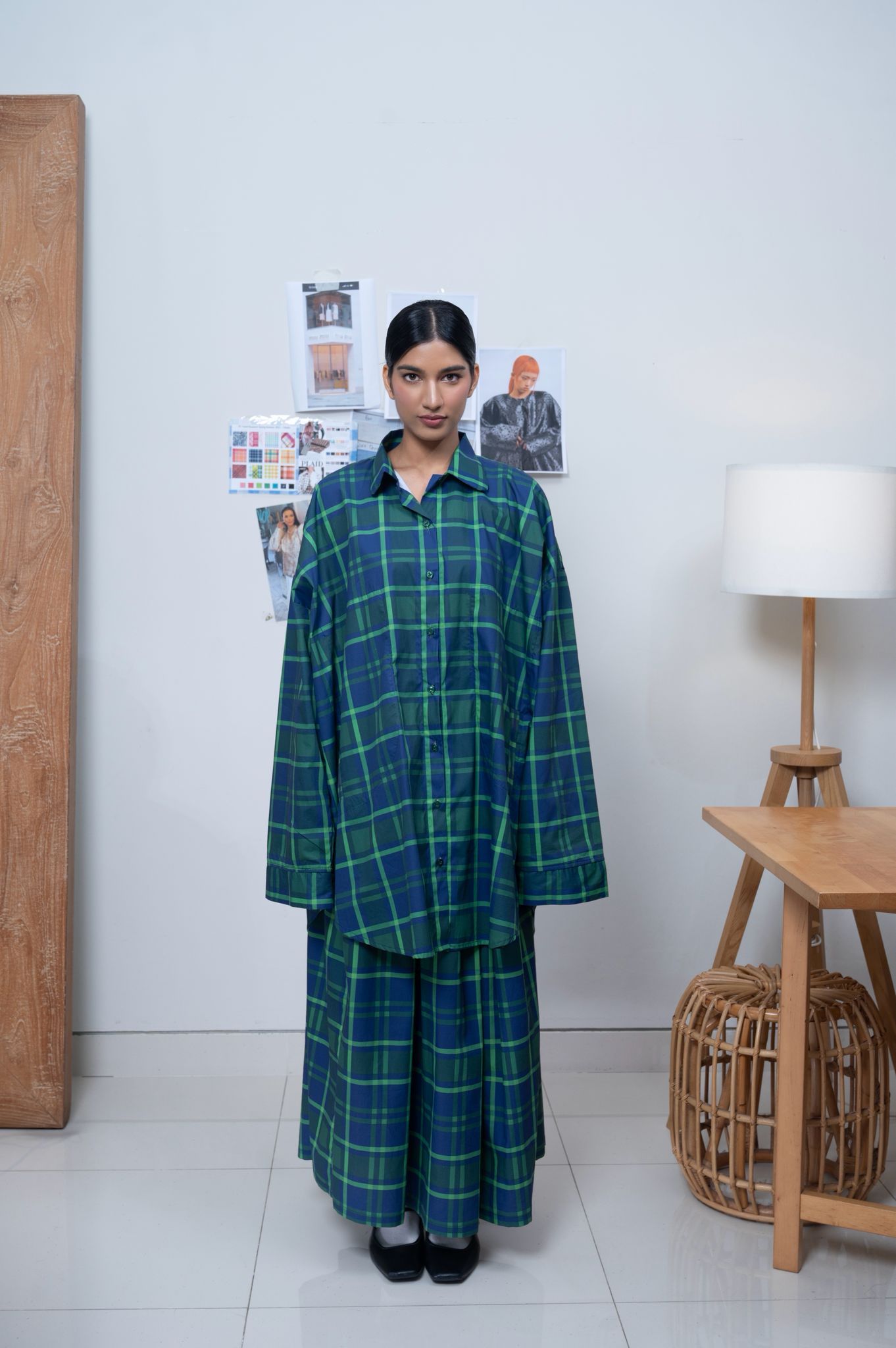 Shirt Butang Chunky Checks