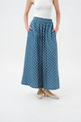 Wide Leg Pants Denim Polka
